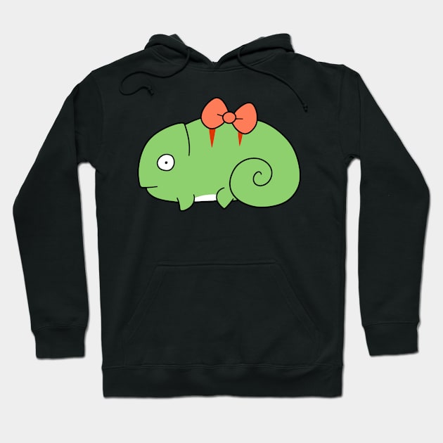 Bow Chameleon Hoodie by saradaboru